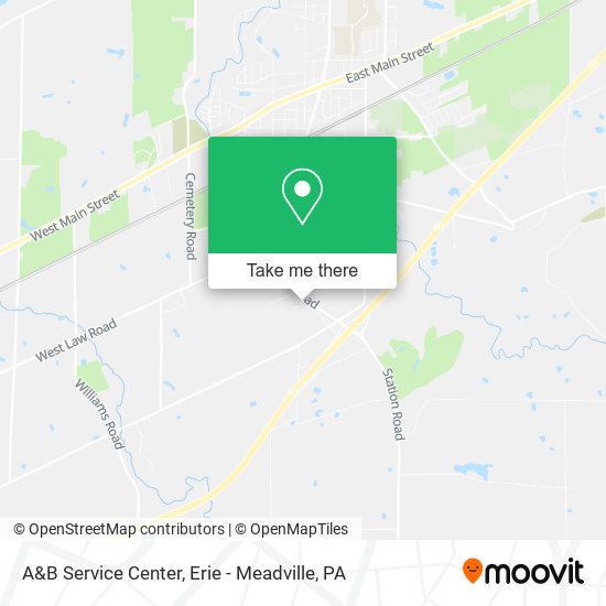 A&B Service Center map