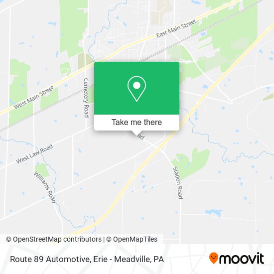 Route 89 Automotive map