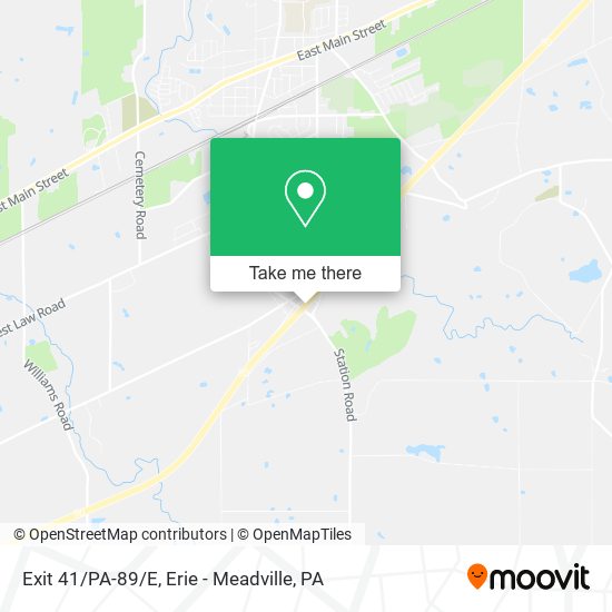Exit 41/PA-89/E map