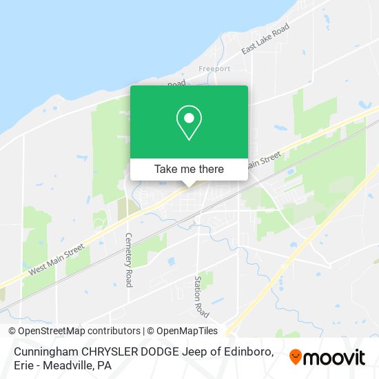 Mapa de Cunningham CHRYSLER DODGE Jeep of Edinboro