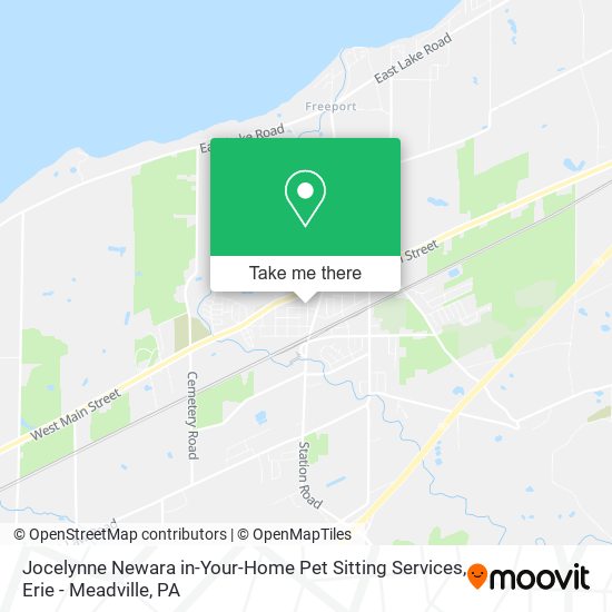 Jocelynne Newara in-Your-Home Pet Sitting Services map