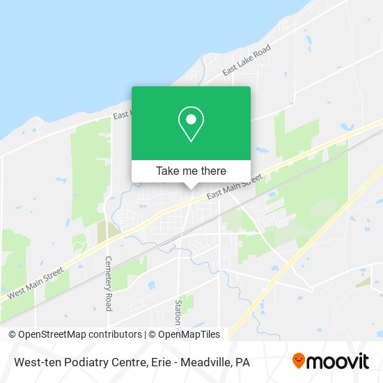 West-ten Podiatry Centre map