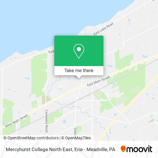 Mapa de Mercyhurst College North East