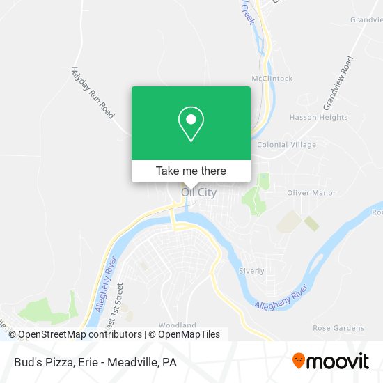 Bud's Pizza map