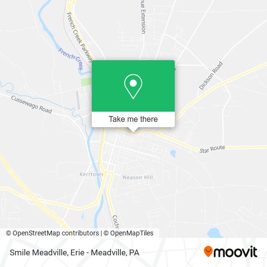 Smile Meadville map