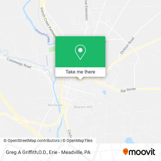 Greg A Griffith,O.D. map