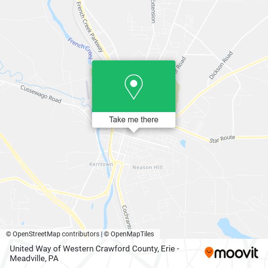 United Way of Western Crawford County map