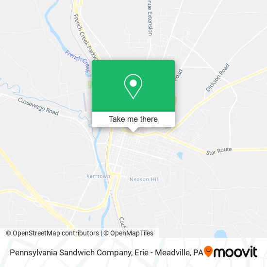 Pennsylvania Sandwich Company map