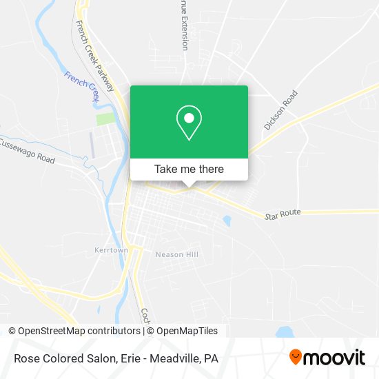 Rose Colored Salon map
