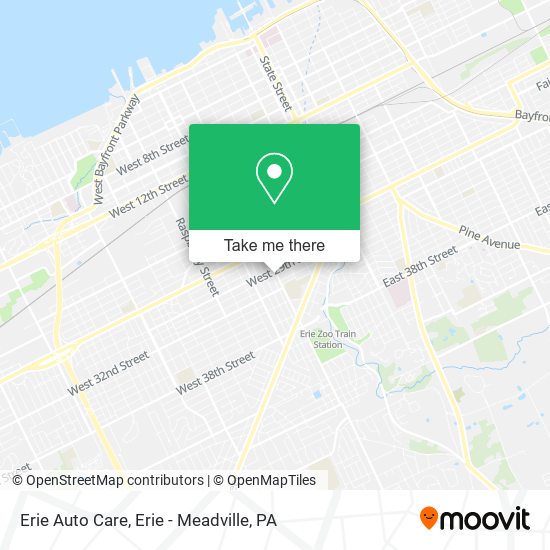 Erie Auto Care map