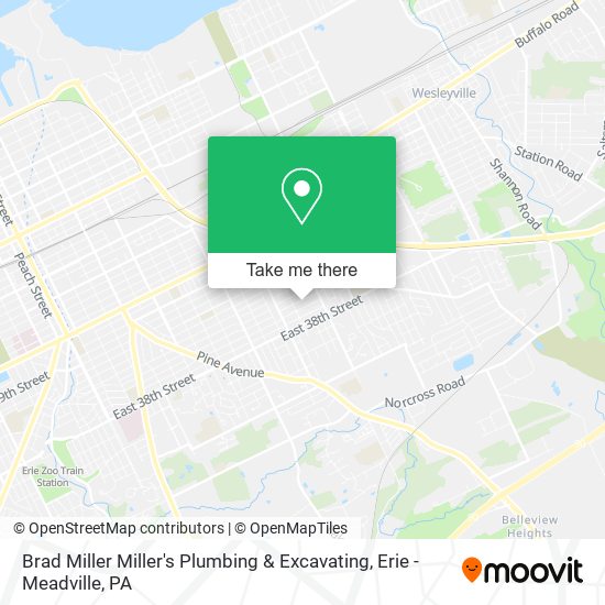 Brad Miller Miller's Plumbing & Excavating map