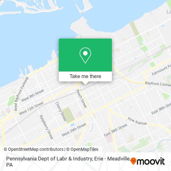 Pennsylvania Dept of Labr & Industry map