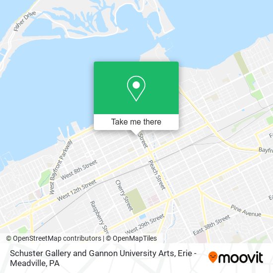 Schuster Gallery and Gannon University Arts map