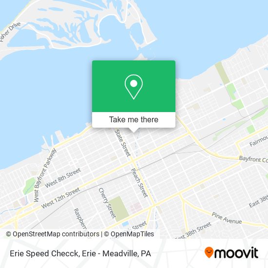 Erie Speed Checck map
