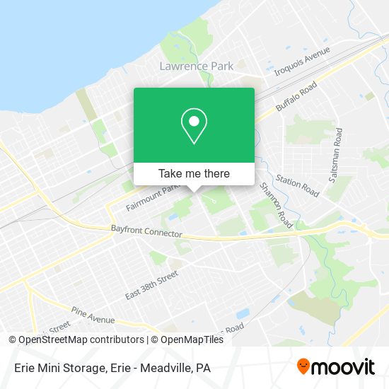 Mapa de Erie Mini Storage