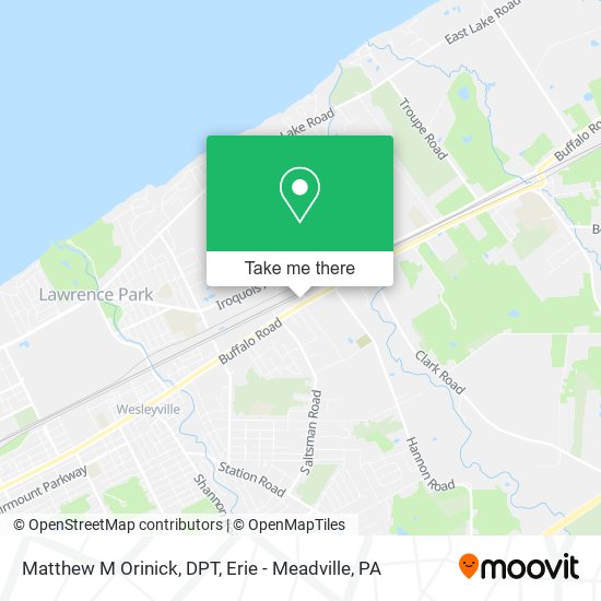 Matthew M Orinick, DPT map