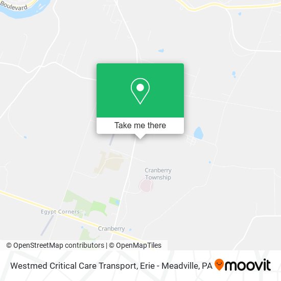 Westmed Critical Care Transport map