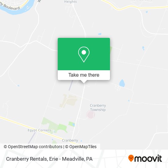 Cranberry Rentals map