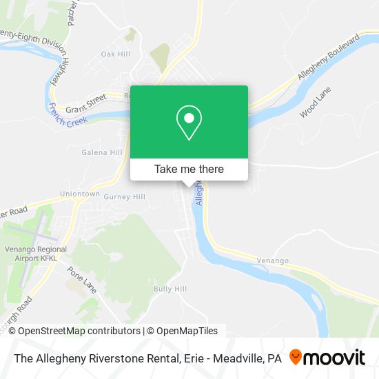 The Allegheny Riverstone Rental map