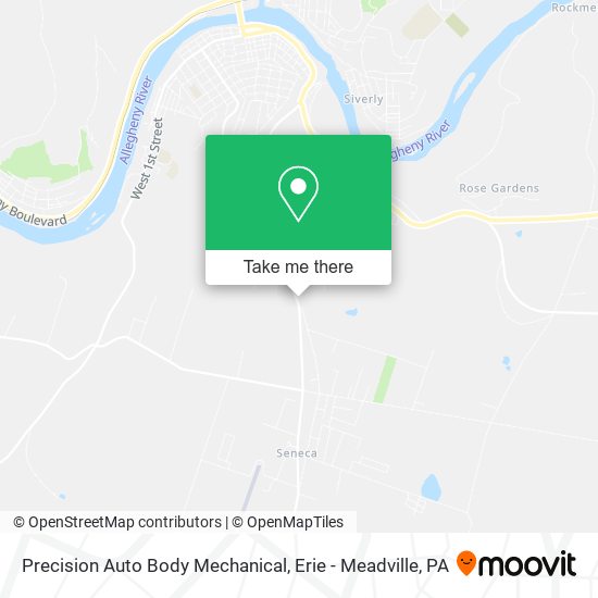 Precision Auto Body Mechanical map