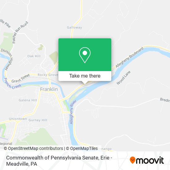 Commonwealth of Pennsylvania Senate map