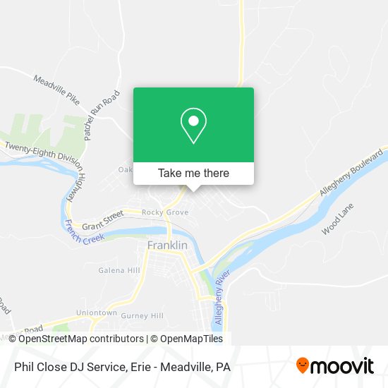 Phil Close DJ Service map