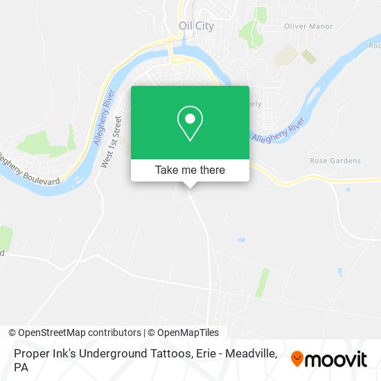 Proper Ink's Underground Tattoos map