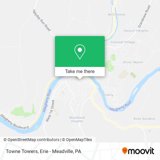 Mapa de Towne Towers