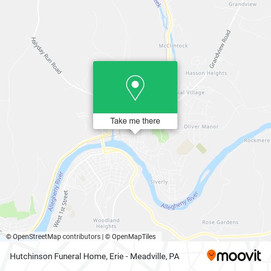 Hutchinson Funeral Home map