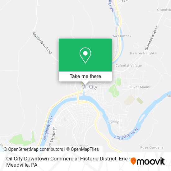 Mapa de Oil City Downtown Commercial Historic District