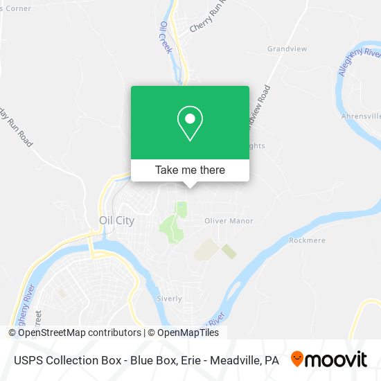 USPS Collection Box - Blue Box map