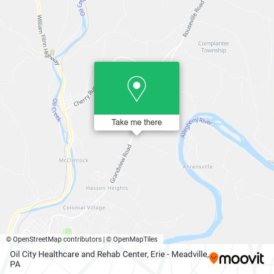 Oil City Healthcare and Rehab Center map