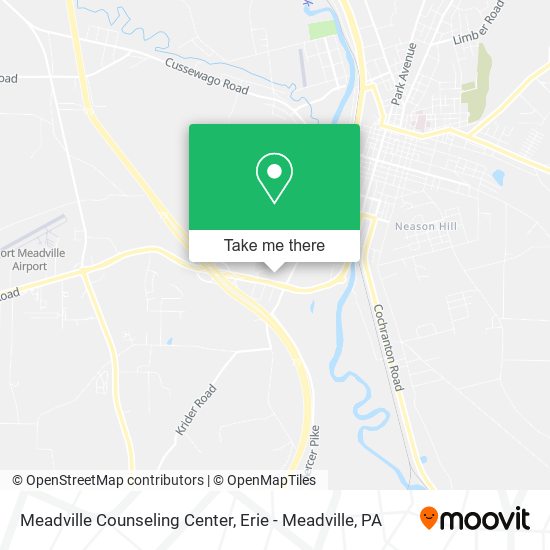 Meadville Counseling Center map