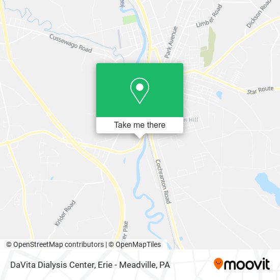 DaVita Dialysis Center map