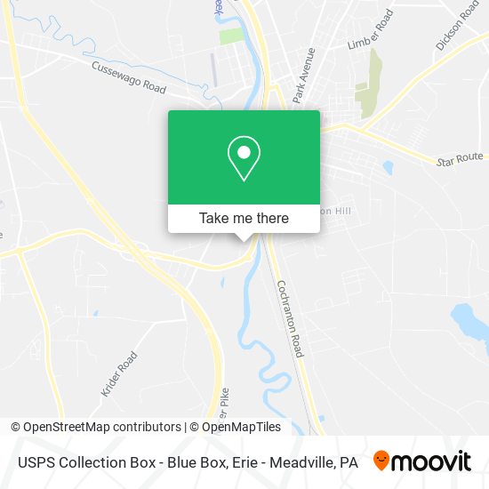 USPS Collection Box - Blue Box map