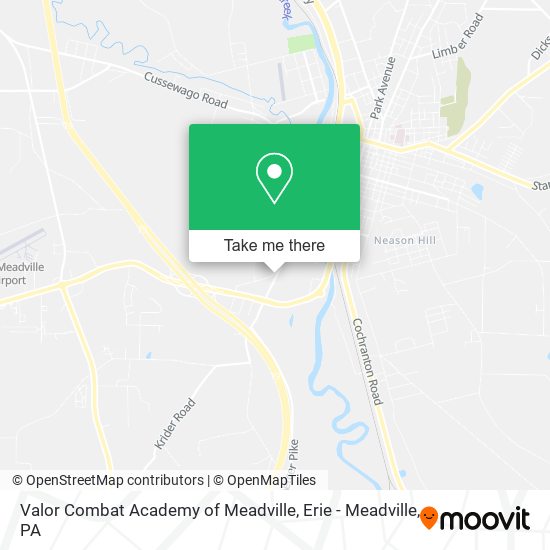 Valor Combat Academy of Meadville map