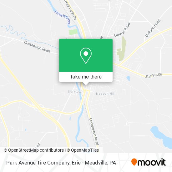 Park Avenue Tire Company map