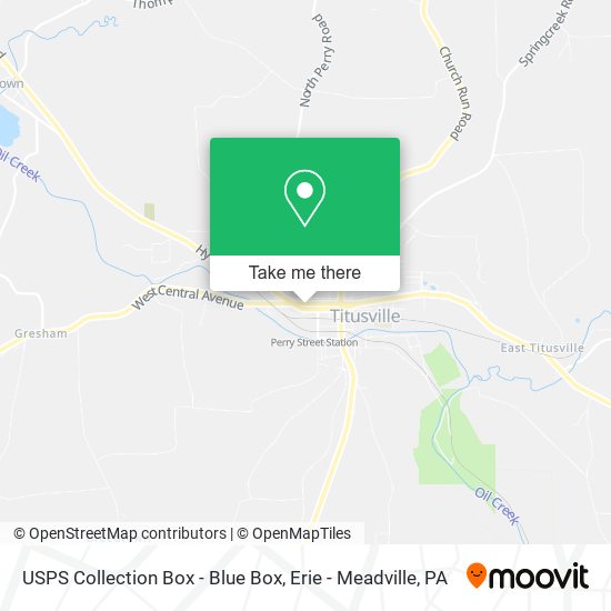 USPS Collection Box - Blue Box map