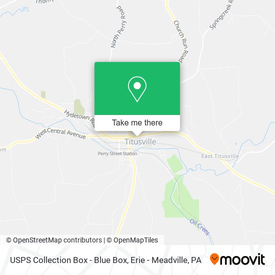 USPS Collection Box - Blue Box map