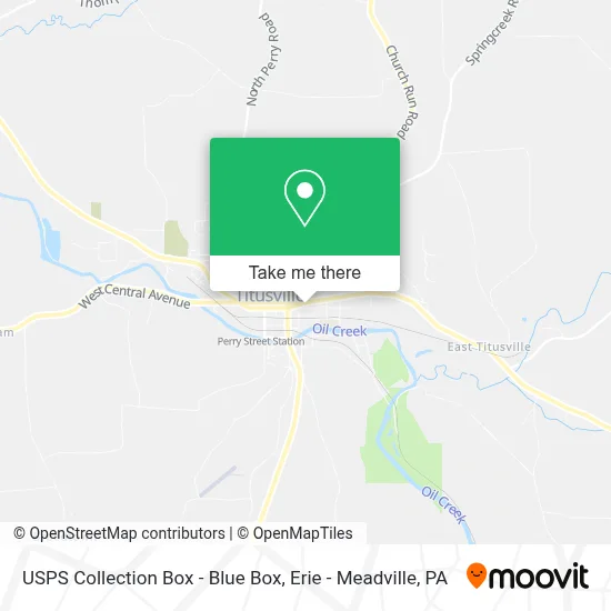 USPS Collection Box - Blue Box map