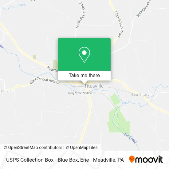 USPS Collection Box - Blue Box map