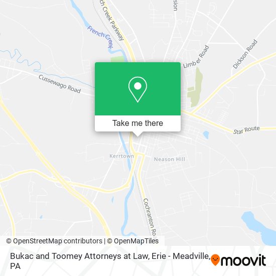 Bukac and Toomey Attorneys at Law map