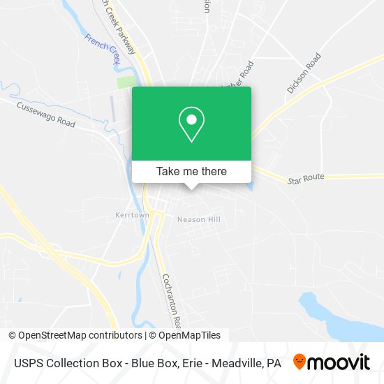 USPS Collection Box - Blue Box map