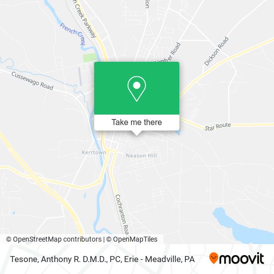 Tesone, Anthony R. D.M.D., PC map