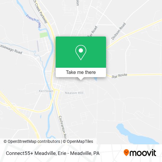 Connect55+ Meadville map