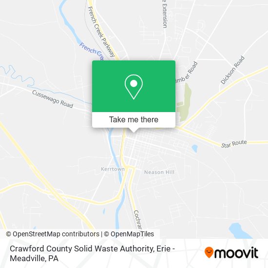 Mapa de Crawford County Solid Waste Authority