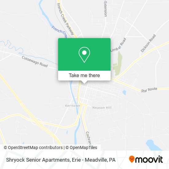 Mapa de Shryock Senior Apartments