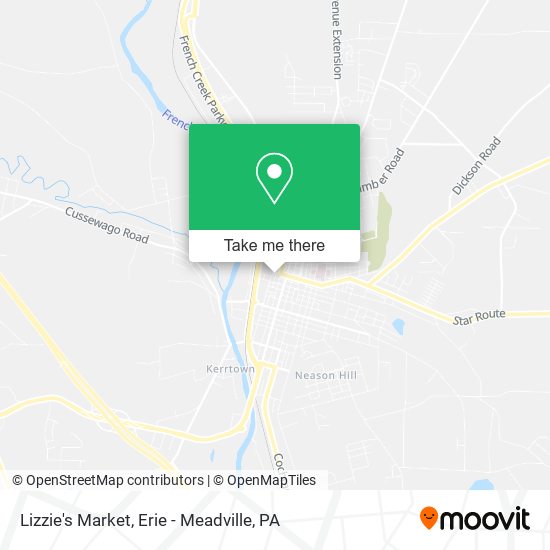 Lizzie's Market map