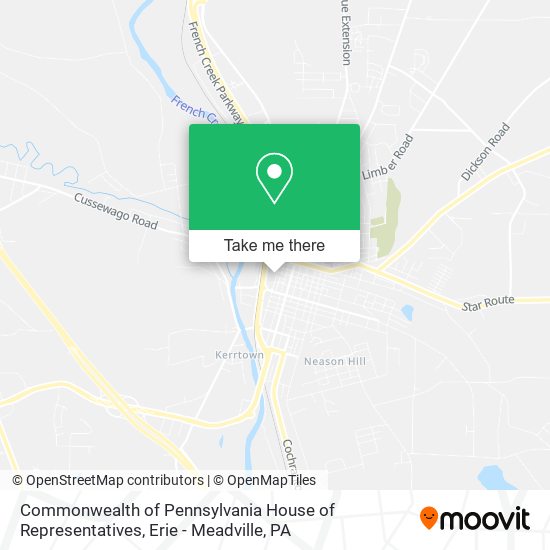 Mapa de Commonwealth of Pennsylvania House of Representatives