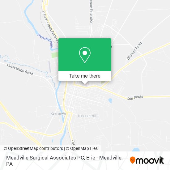 Meadville Surgical Associates PC map
